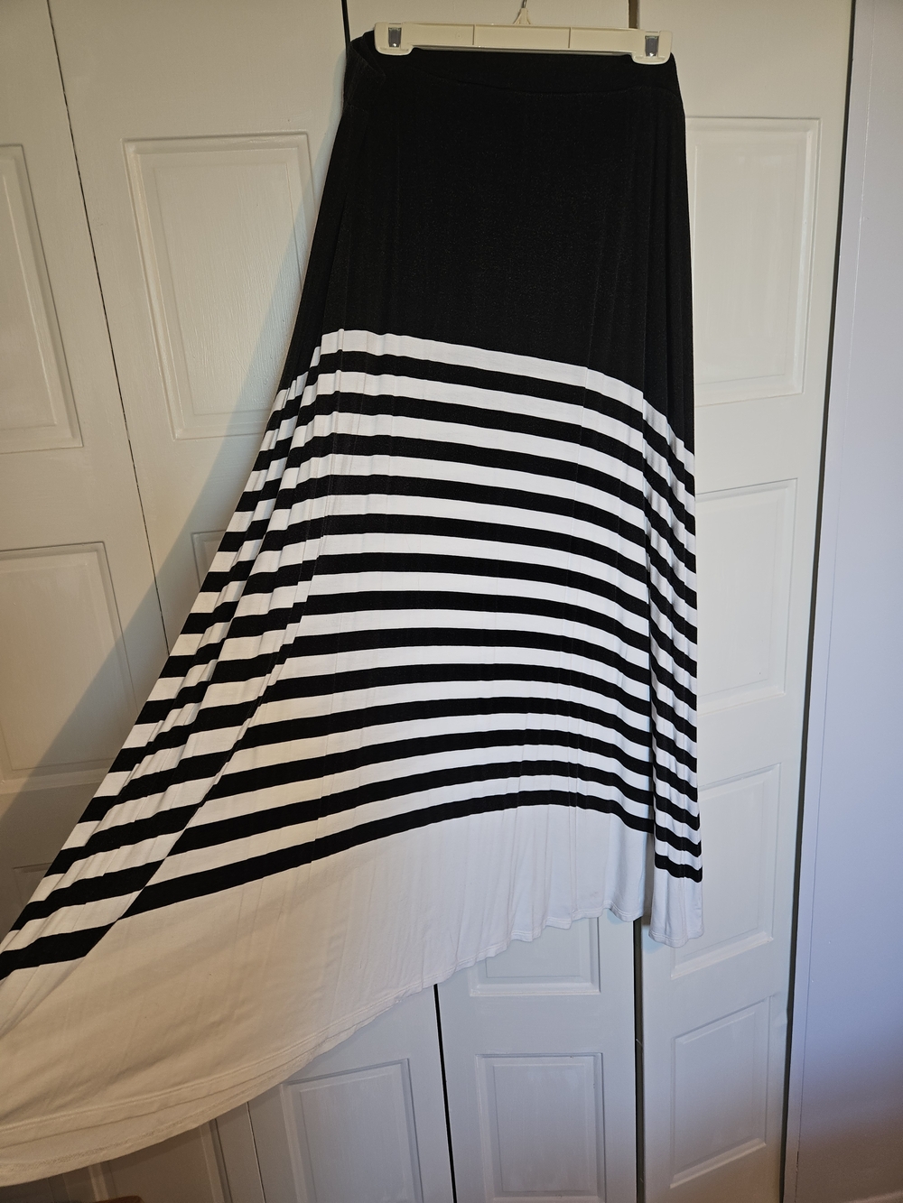 Lane Bryant Black and White Striped Maxi Skirt - Picture 2 of 3
